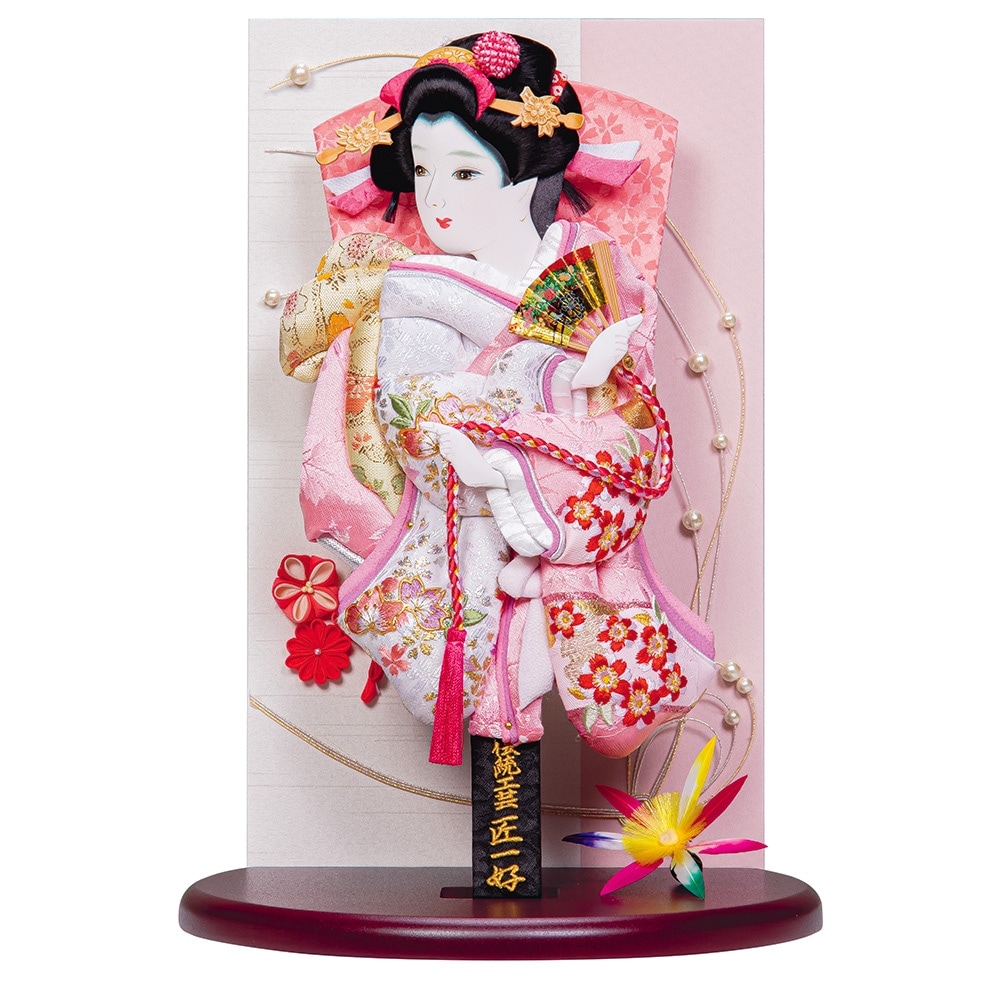 羽子板 お祝い 羽子板飾り 初正月飾り 受け台付 10号 羽根 坂田宏子