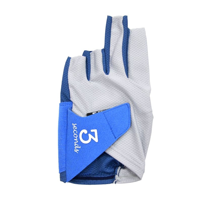 ビリヤードグローブ スリーセカンズ 5FG グローブ2 ブルー XSサイズ 右