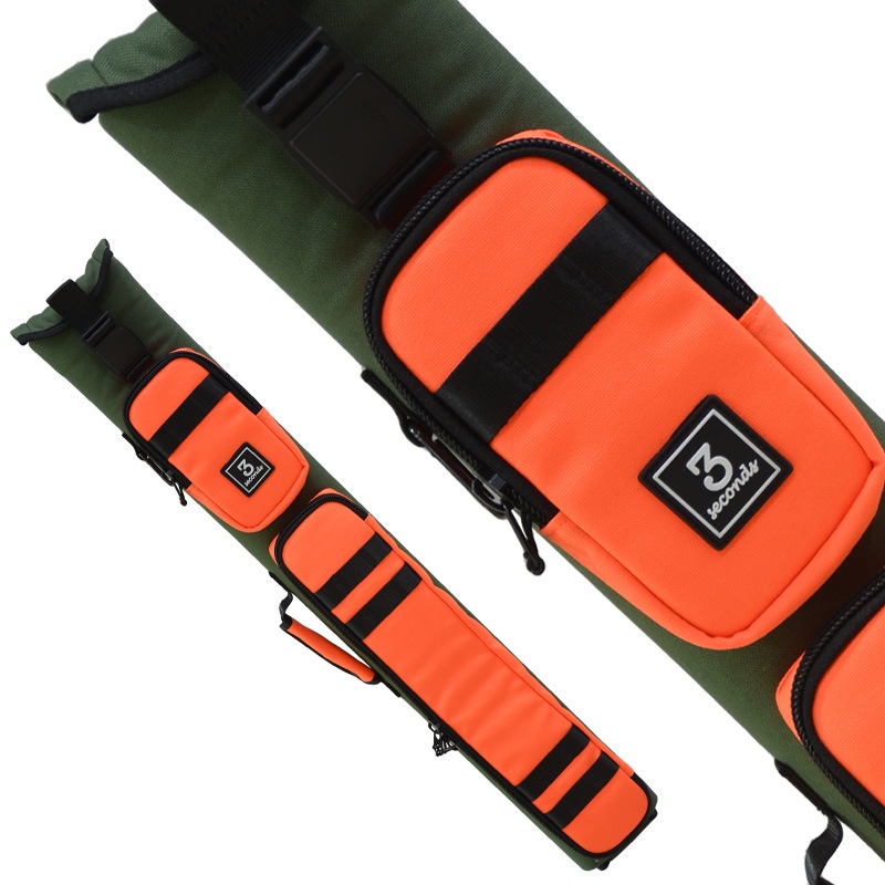 3seconds 【スリーセカンズ】 キューケース カーキ×オレンジ 2バット4