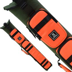 3seconds 【スリーセカンズ】 キューケース カーキ×オレンジ 2バット4