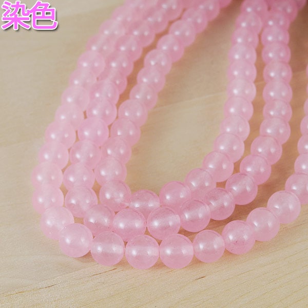 ピンククォーツァイト(ローズクォーツカラー) 一連 (φ3mm-10mm) 連売り