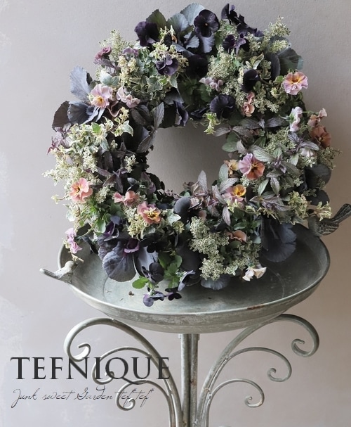 寄せ植え】 -TEFNIQUE-寄せ植えリース 2024 * no.18 * 大人かっこいい