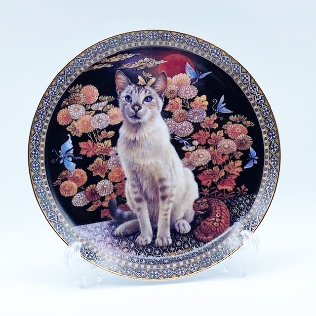 ダンバリーミント レズリー・アン・アイボリー猫の絵皿プレート Cats