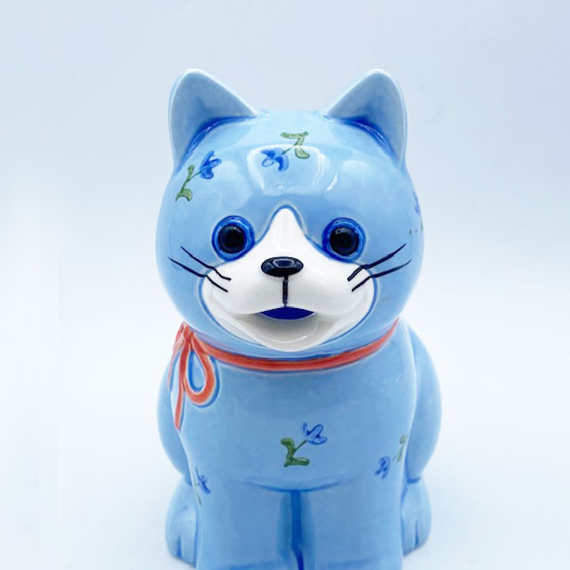 OTAGIRI JAPAN 青い猫型ミルクピッチャー ハンドフラフトのジャグ 1980