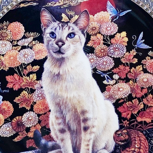 ダンバリーミント レズリー・アン・アイボリー猫の絵皿プレート Cats