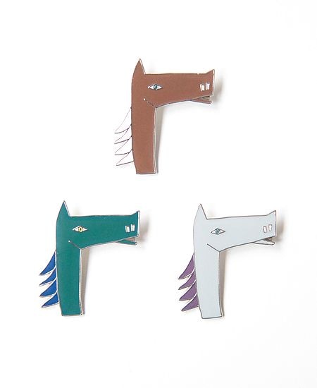 SALE】 mina perhonen ミナペルホネン thoroughbred サラブレッド ブローチ