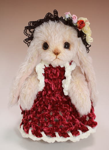 ra.bear/たれ耳うさぎ(ピンク) | テディベア,アーティストベア,ra.bear