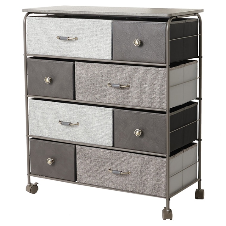 4段チェスト80W IF KT7686-4CE グレー セラミック調【お客様組み立て