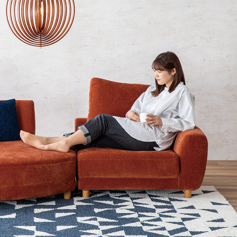 カウチソファ ZIG NL9 MB/HD TF51/TF51 AN8+ZAG R12ベースR HD TF51