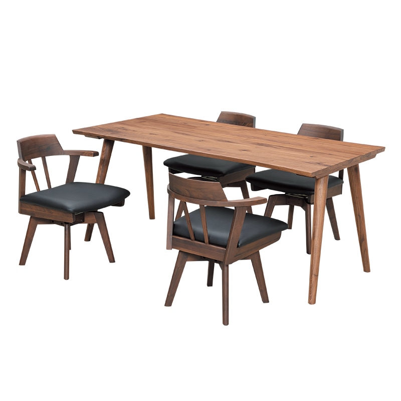 ダイニング5点セット（if NEST）FENIX2 165TOP WN + 脚 V-SHAPE WN +