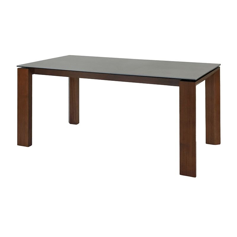 セラミックテーブル VEINWOOD TOP BK+脚 VEINWOOD2 FRAME WN【大型商品