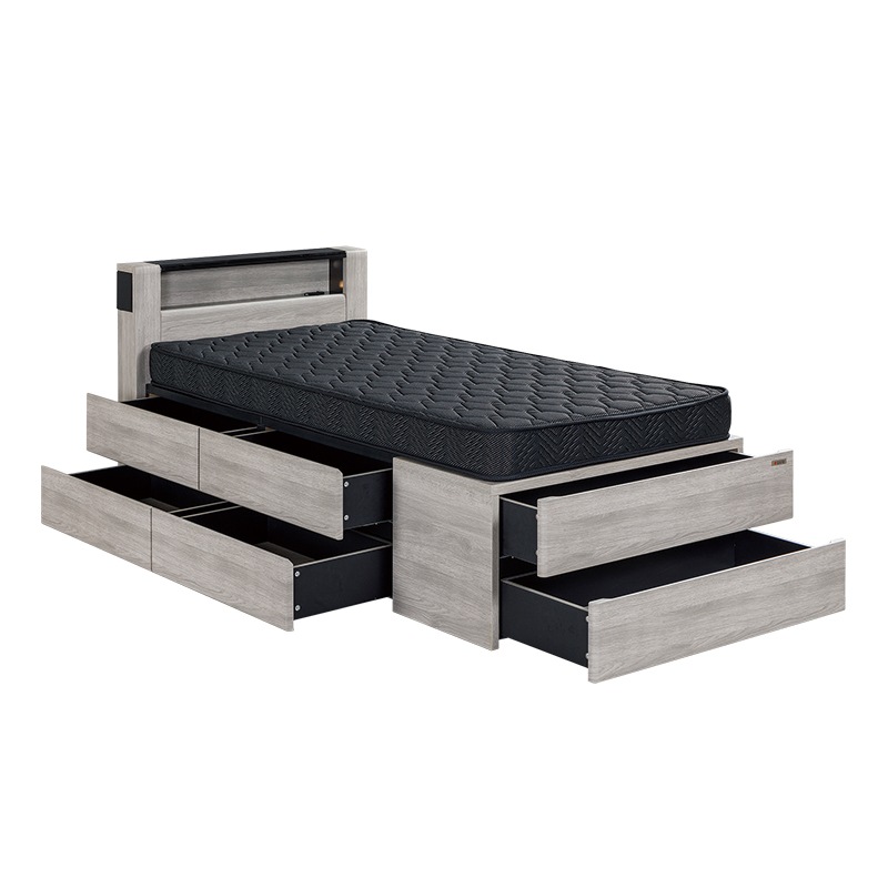 ベッドフレーム チェスタ フットBOX GYB グレージュ【大型商品配送】※2