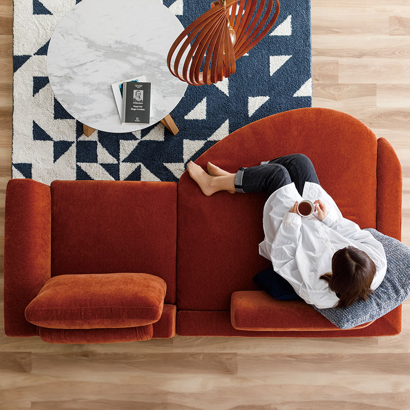 カウチソファ ZIG NL9 MB/HD TF51/TF51 AN8+ZAG R12ベースR HD TF51