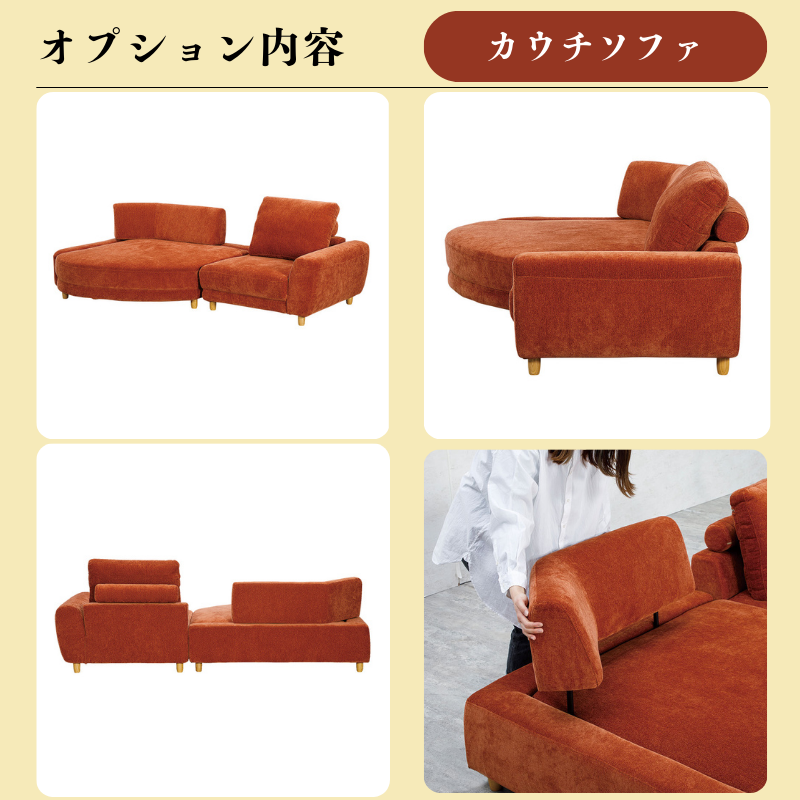 カウチソファ ZIG NL9 MB/HD TF51/TF51 AN8+ZAG R12ベースR HD TF51