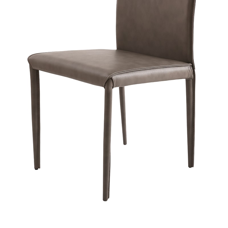 ダイニングチェア VEINプラス DC LEATHER/DGY 【大型商品配送】の通販