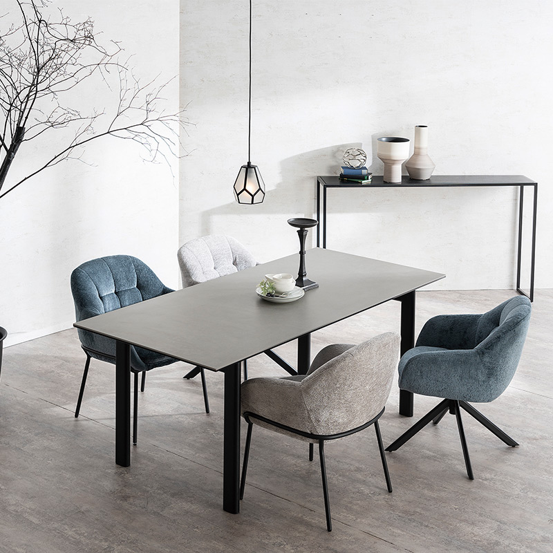 セラミックテーブル SIGN DT DGY+ SIGN LEG BK【大型商品配送】の通販