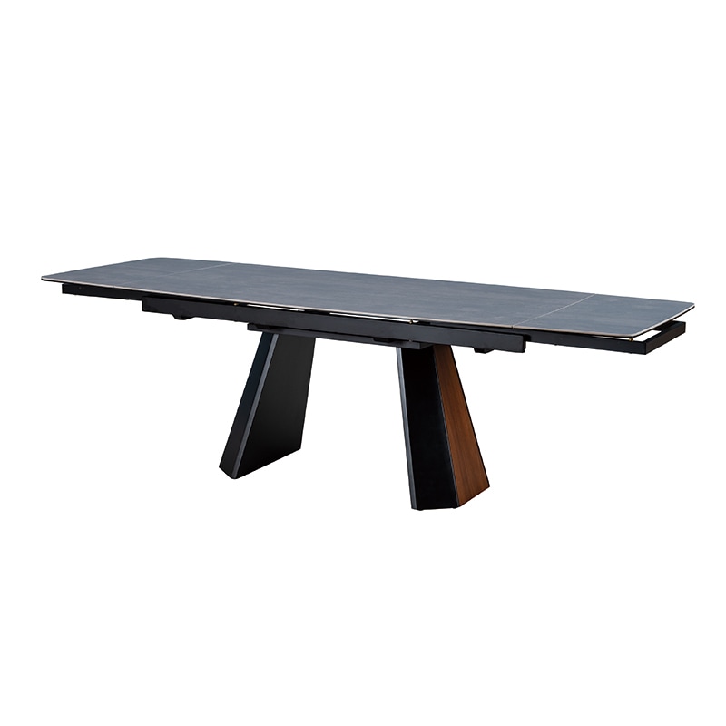 伸長ダイニングセット セラミックテーブル ポンド 160-236EXT BK/WN +