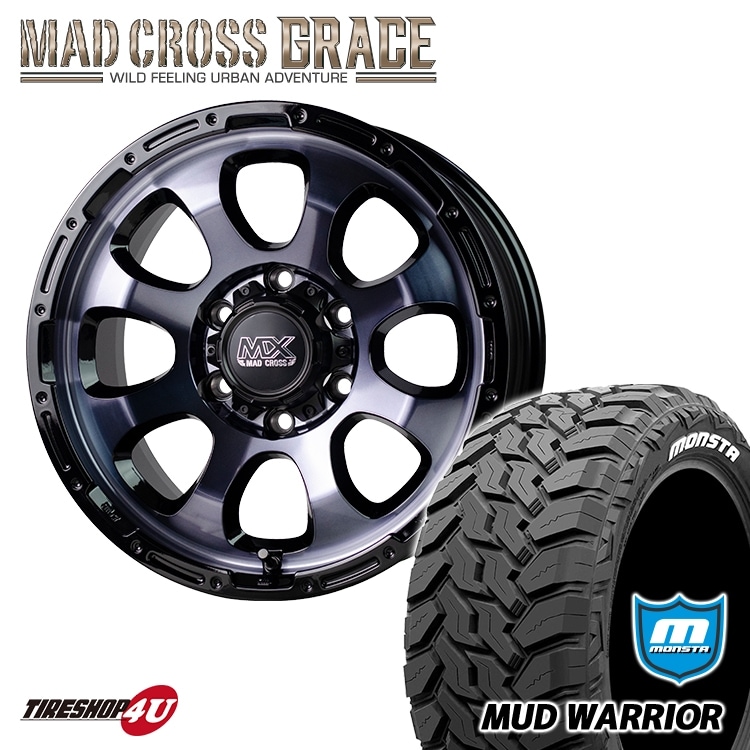 MAD CROSS GRACE 16x6.5J 6/139.7 +48 ブロンズ BRC/BK MONSTA MUD