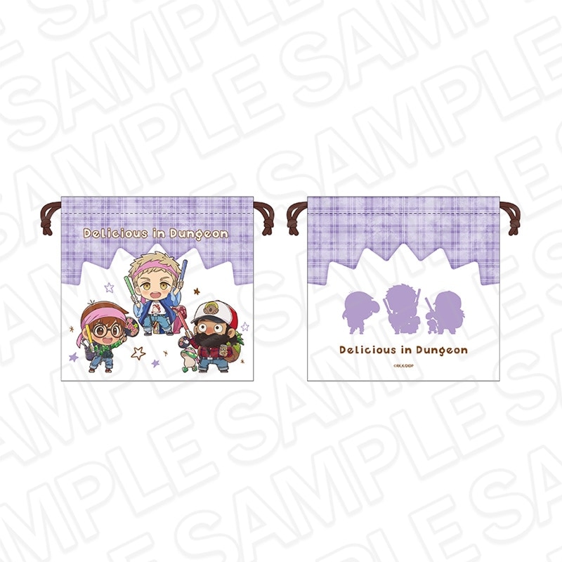 TVアニメ「ダンジョン飯」 巾着 ライオス&チルチャック&センシ AKIBA