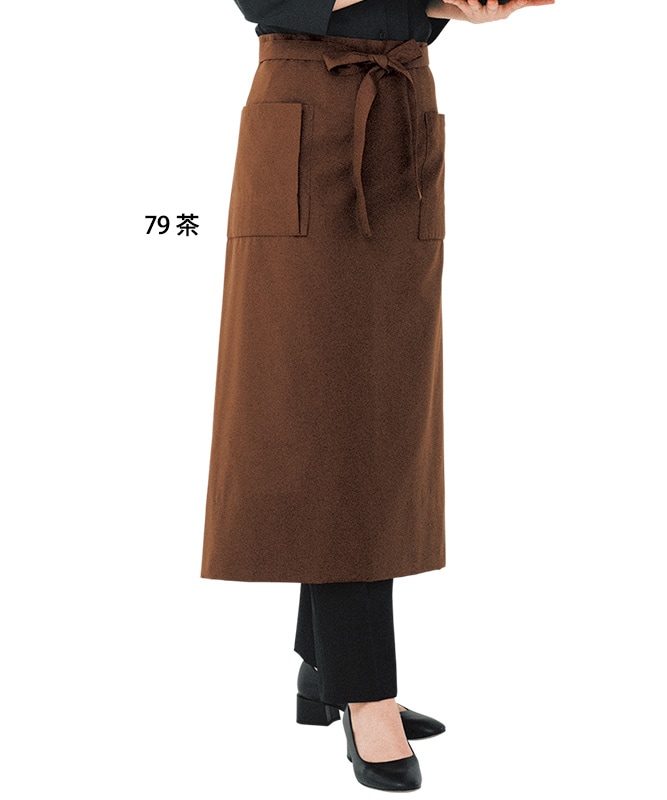 前掛けエプロン(ロング丈)[男女兼用][ボストン商会製品] 27325｜飲食店