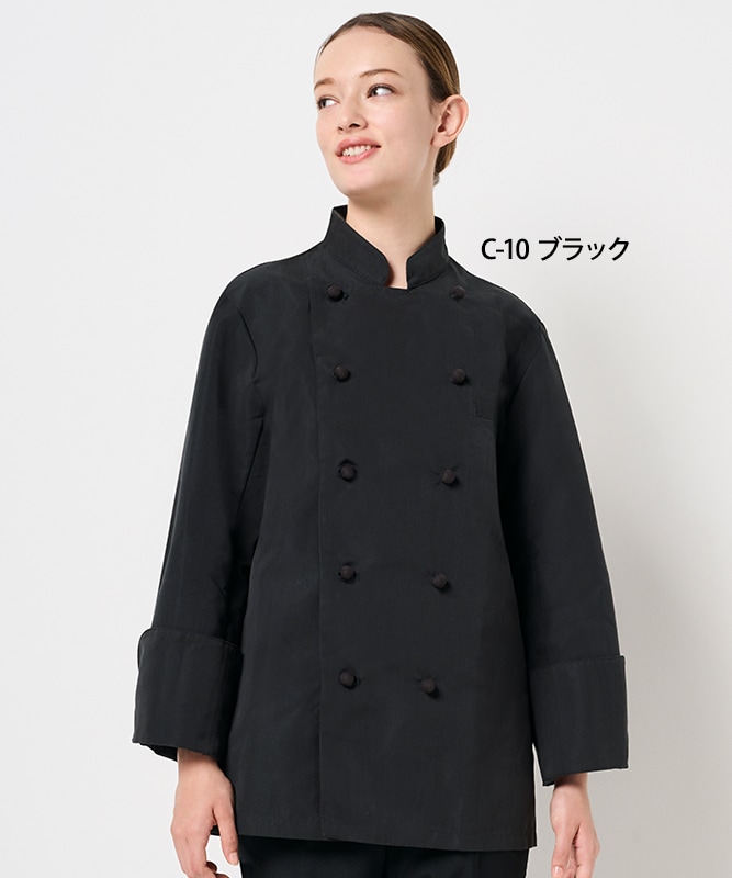 交織ウェザーコックコート長袖[男女兼用][チトセ製品] AS6208｜飲食店