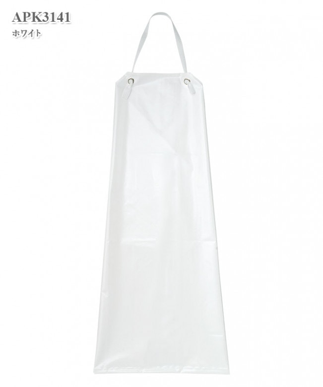 胸当てエプロン(着丈105cm)[KAZEN製品] APK31｜THS-白衣通販・販売