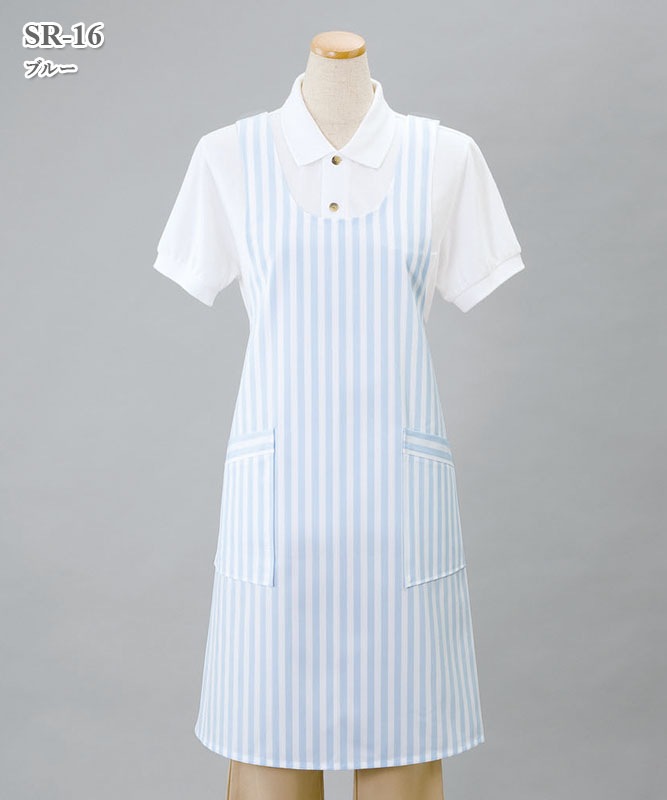 エミット女子ストライプエプロン[ナガイレーベン製品] SR-16｜THS-白衣