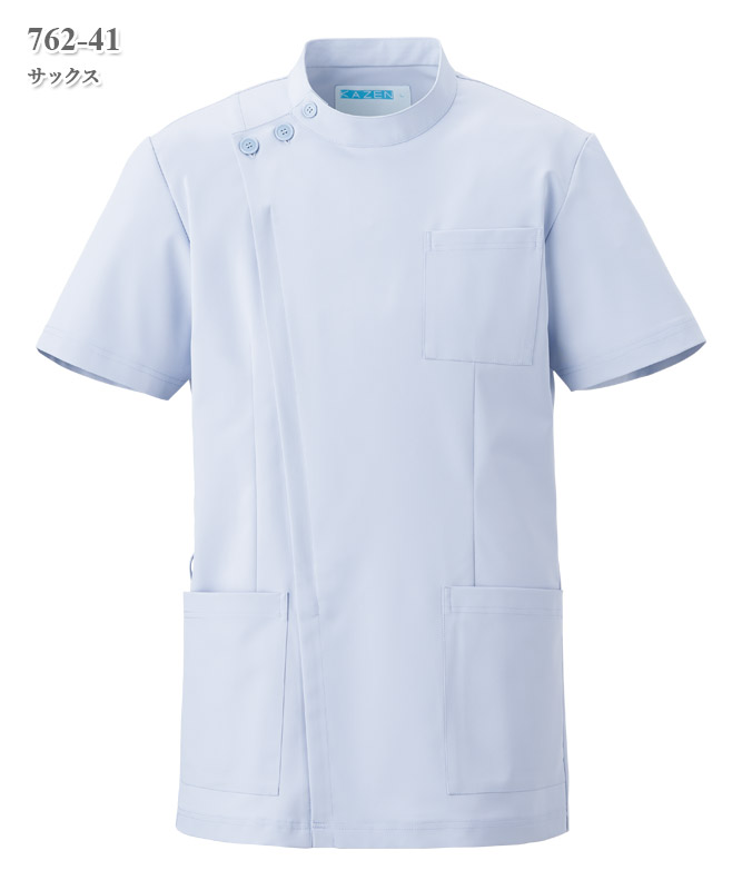 男女兼用ジャケット半袖[KAZEN製品] 762｜THS-白衣通販・販売