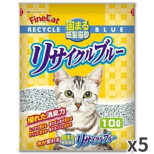 常陸化工 ファインキャット リサイクルブルー 猫用 10L ×5袋入 | 猫