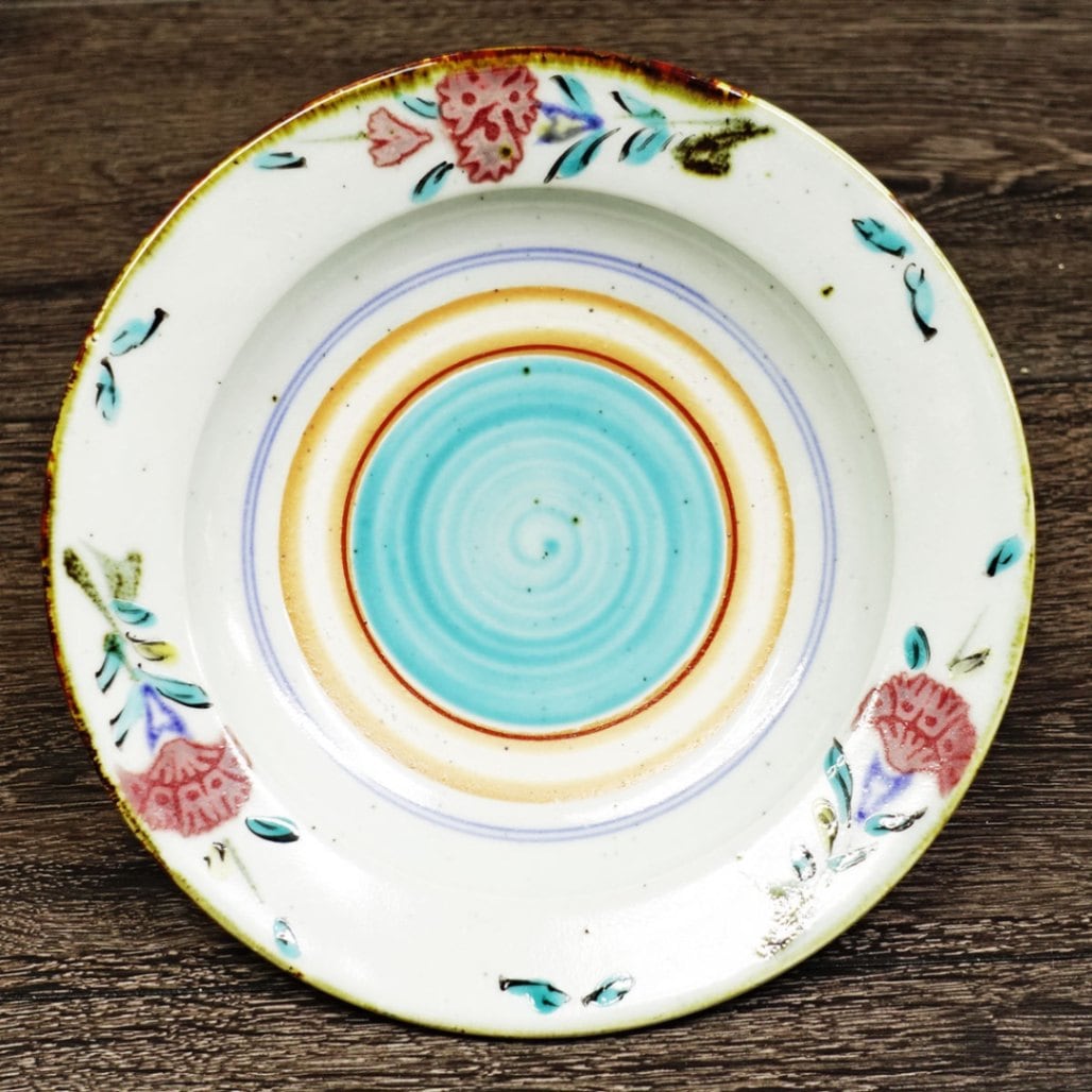 砥部焼 中田窯 6寸リム皿 【和食器通販e-tobeyaki.com】