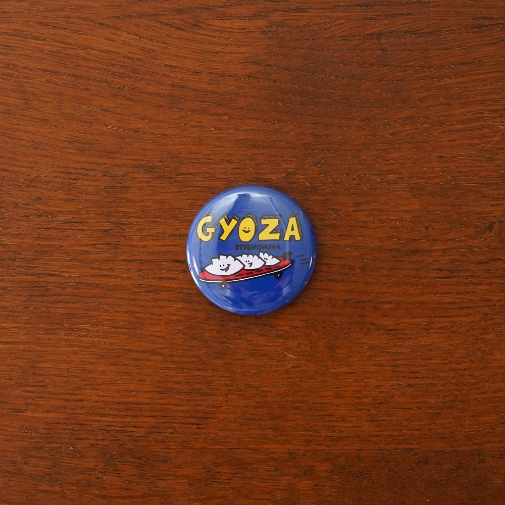 スケボーGYOZA缶バッジ(中)｜すべての商品｜TOCHIGI.MARKET BORN&BRED