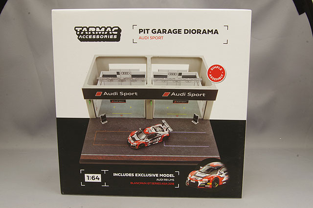 Tarmac 1/64 レーシング ピットガレージ ジオラマ アウディスポーツ +