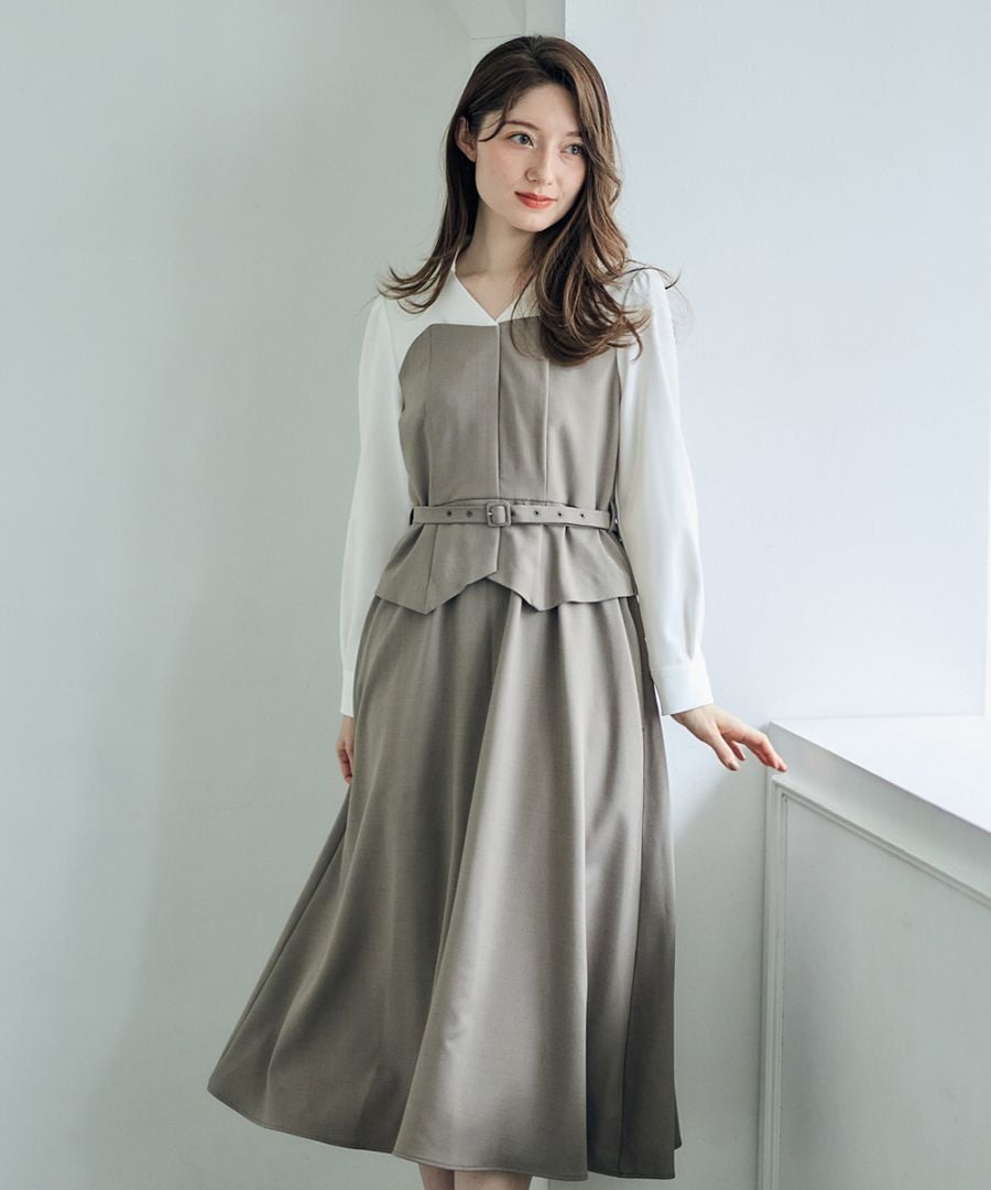 ビスチェドッキング風ワンピース - 12Twelve Agenda(トゥエルブ