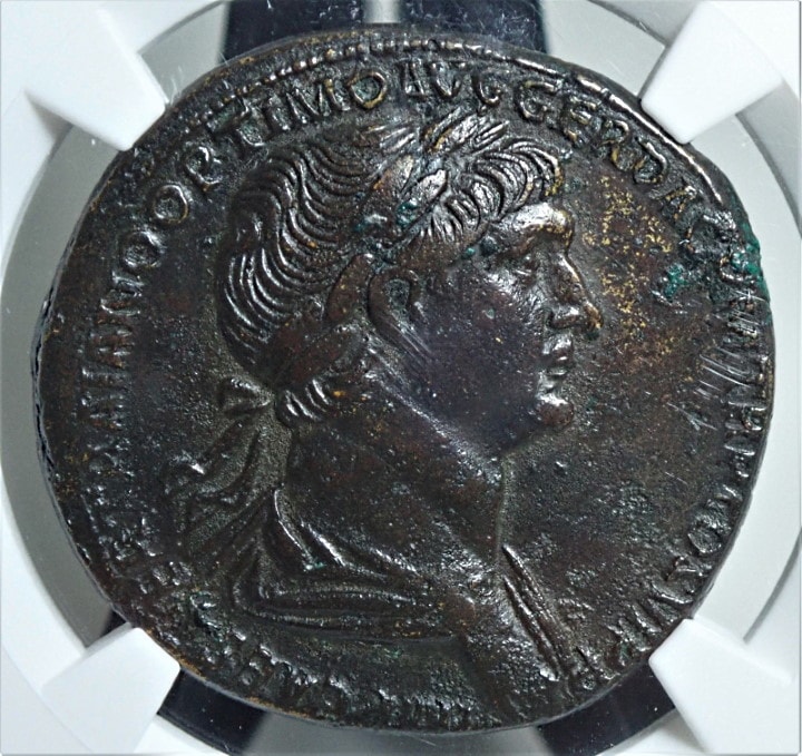 帝政ローマ、トラヤヌス（在位AD98-117年）統治下で発行された