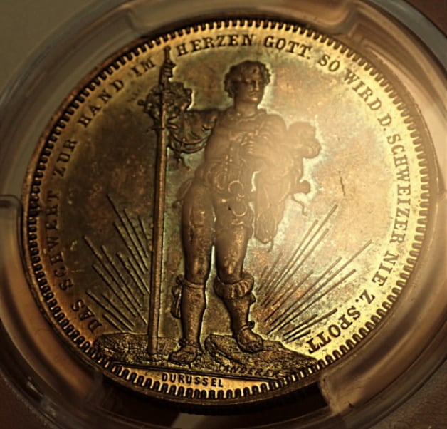 スイス射撃祭5フラン銀貨、1879年バーゼル | アンティーク・コイン