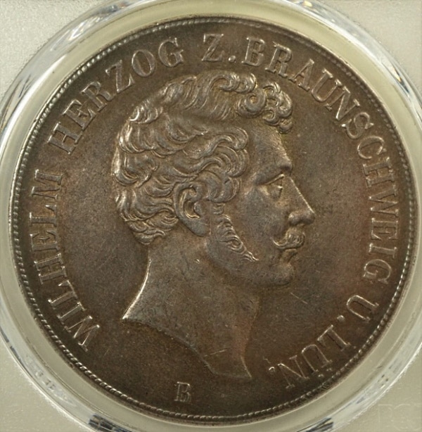 ドイツで1854年に発行された2ターレル銀貨、KM-1140 | アンティーク