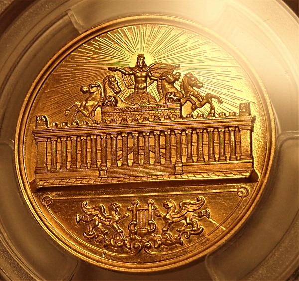 ドイツのプロイセンで1888年に発行された「芸術褒章」金メダル