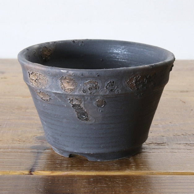 益子焼｜▽植木鉢,黒金銀河鉢シリーズ | 益子焼 通販【益子焼窯元