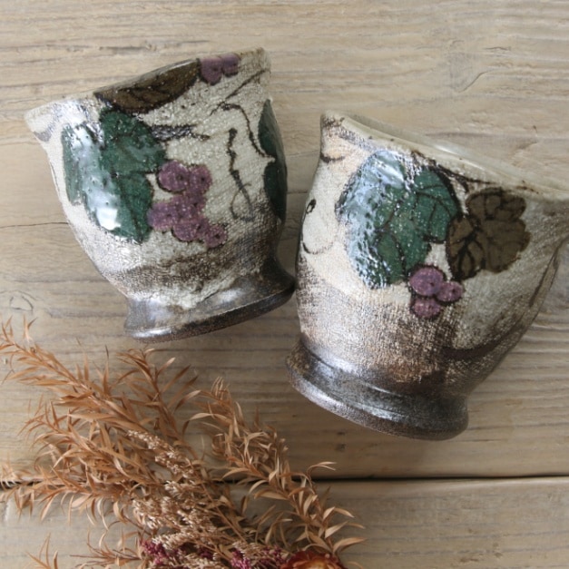 益子焼｜▽シリーズ,布目ぶどう | 益子焼 通販【益子焼窯元よこやま】