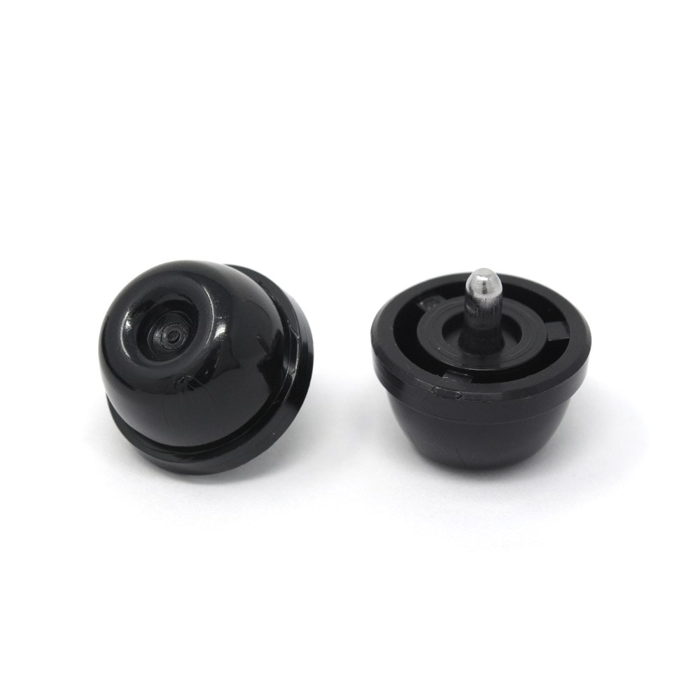 E96 / プラ底鋲 大 / 黒 〈20個〉:がまぐち口金・各種金具・袋物材料の