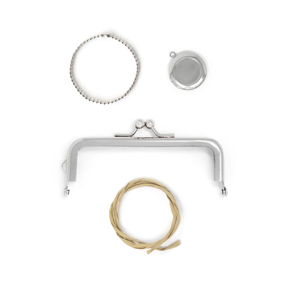 廃番】メタル朱肉つき 印鑑ケース / N〈1セット〉:がまぐち口金・各種