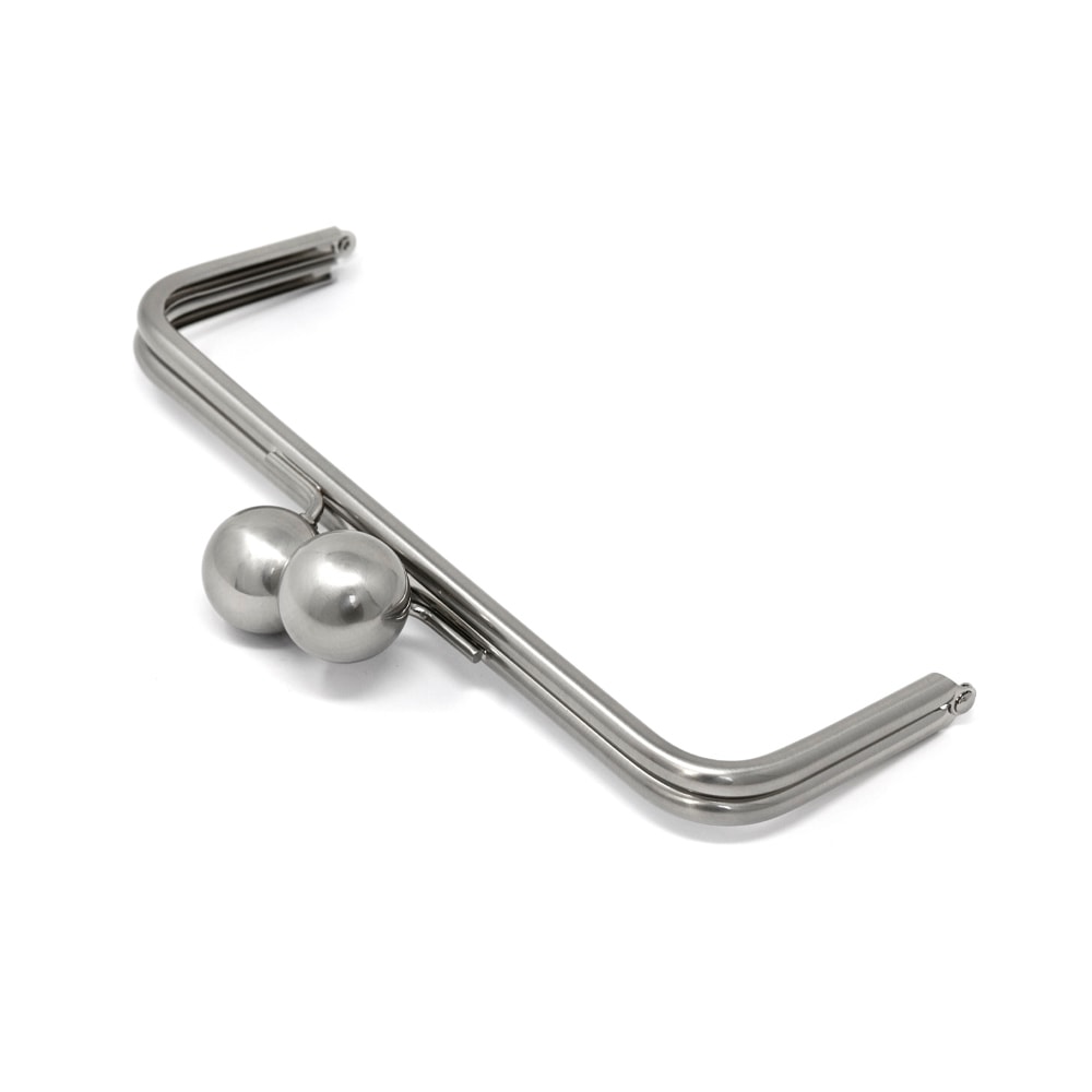 F523 / 24cm 丸溝 がまぐち口金 3cm大玉 / NS［1～29本］:がまぐち口金