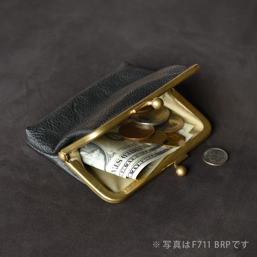 廃番】F711 / 10.5cm 角丸型 真鍮製 がまぐち口金 / 艶出磨き［1～9本