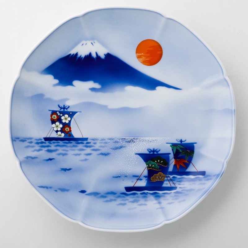 染錦富士に宝船 飾皿 | すべての商品 | 深川製磁オンラインストア （TS