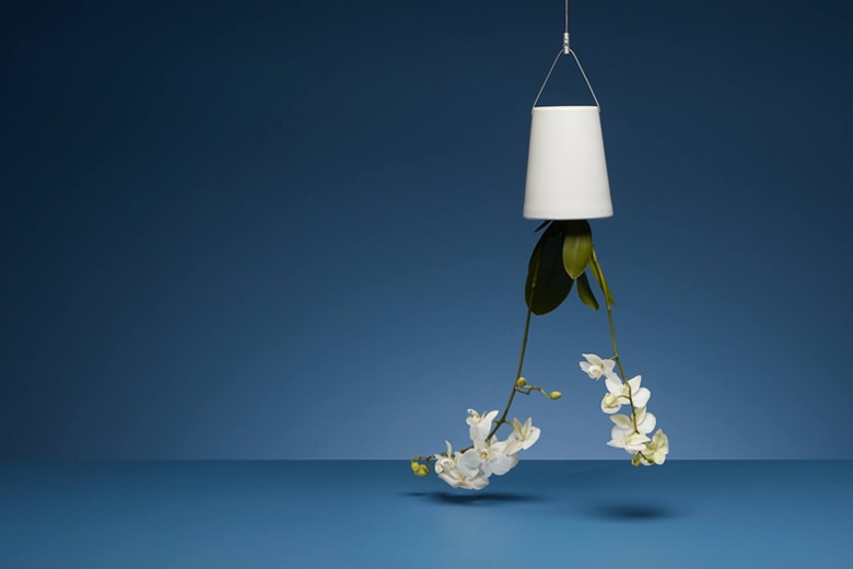 逆さま自動給水プランター 延長用ワイヤーフック付き Lサイズ (スカイ