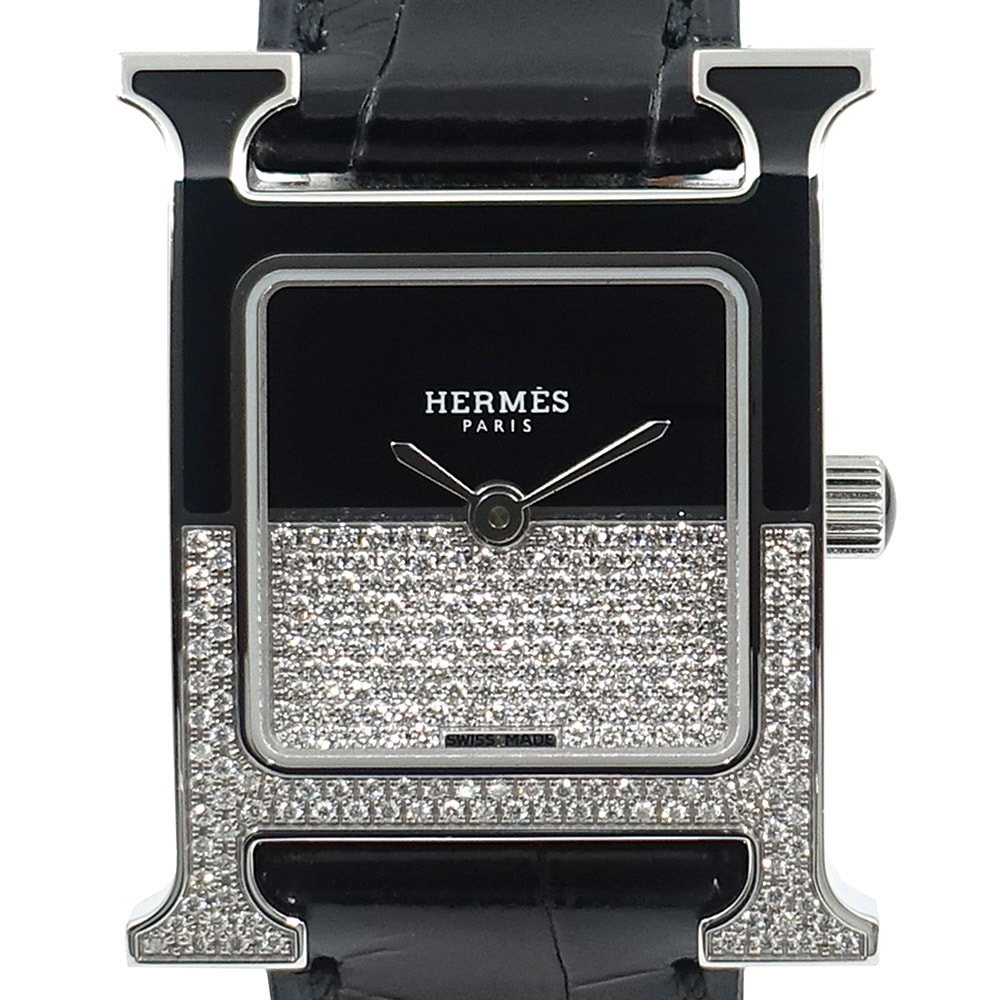 栄】【HERMES】エルメス 腕時計 Hウォッチ ドゥブルジュー HH1.233