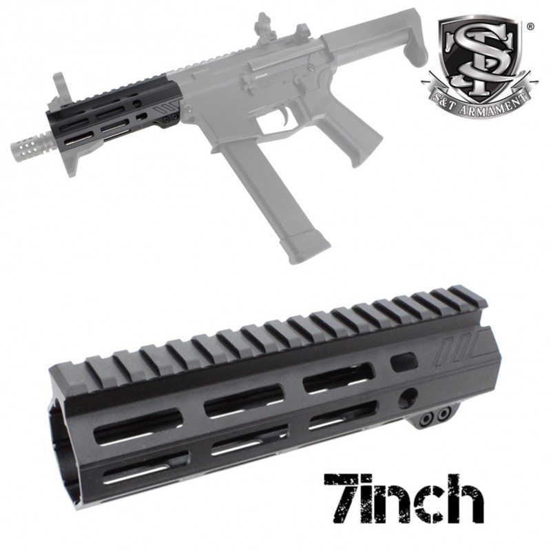 S&T ANGSTADT ARMS 7インチ MLOK ハンドガード BK