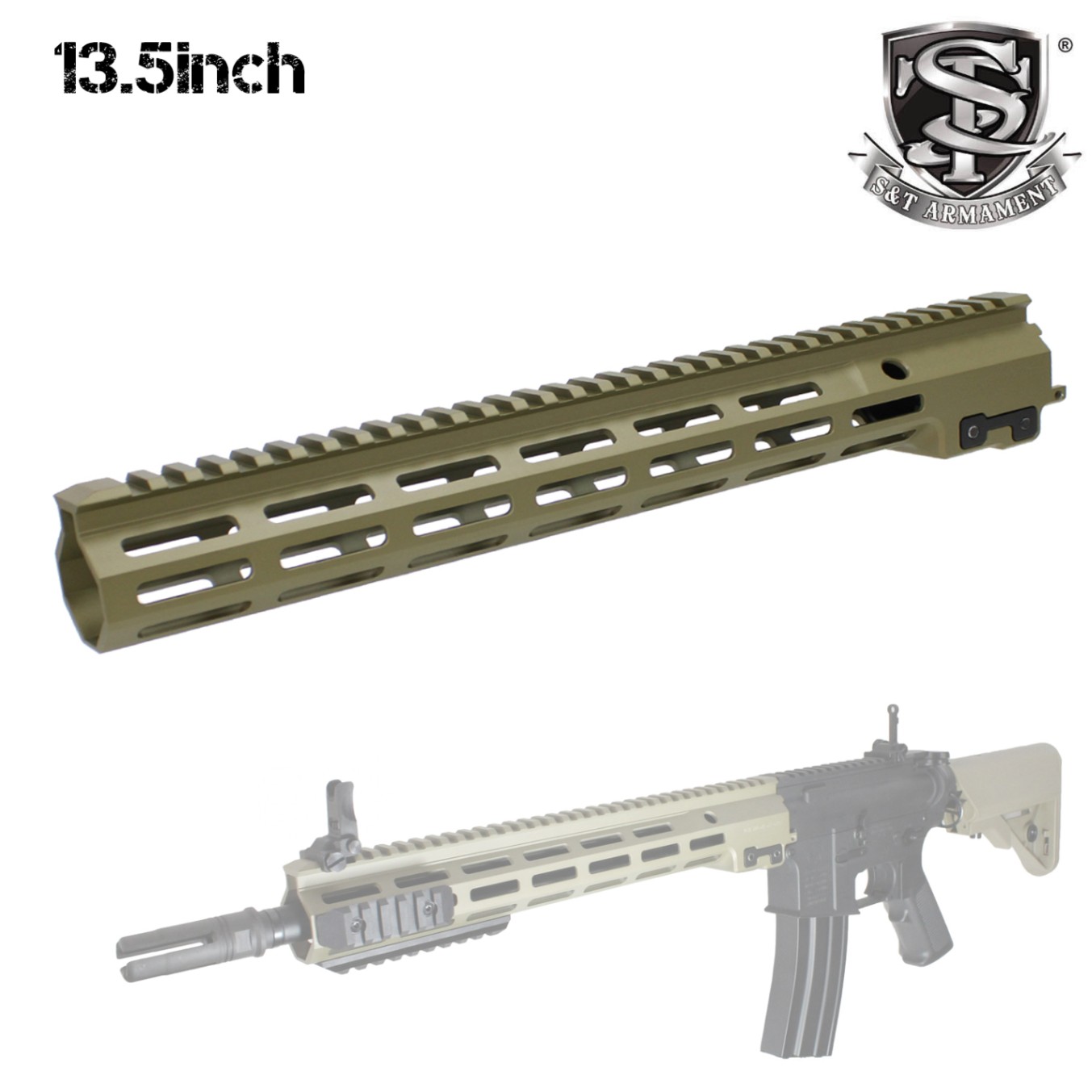 S&T GEISSELE SMR MK16タイプ 13.5インチ ハンドガード DDC