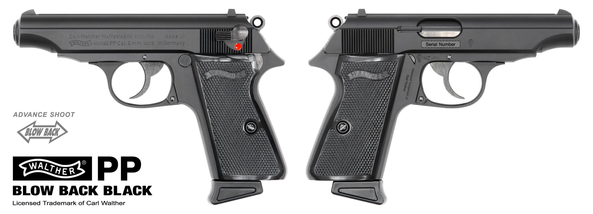 マルゼン ワルサーPP ガスブローバック ブラック