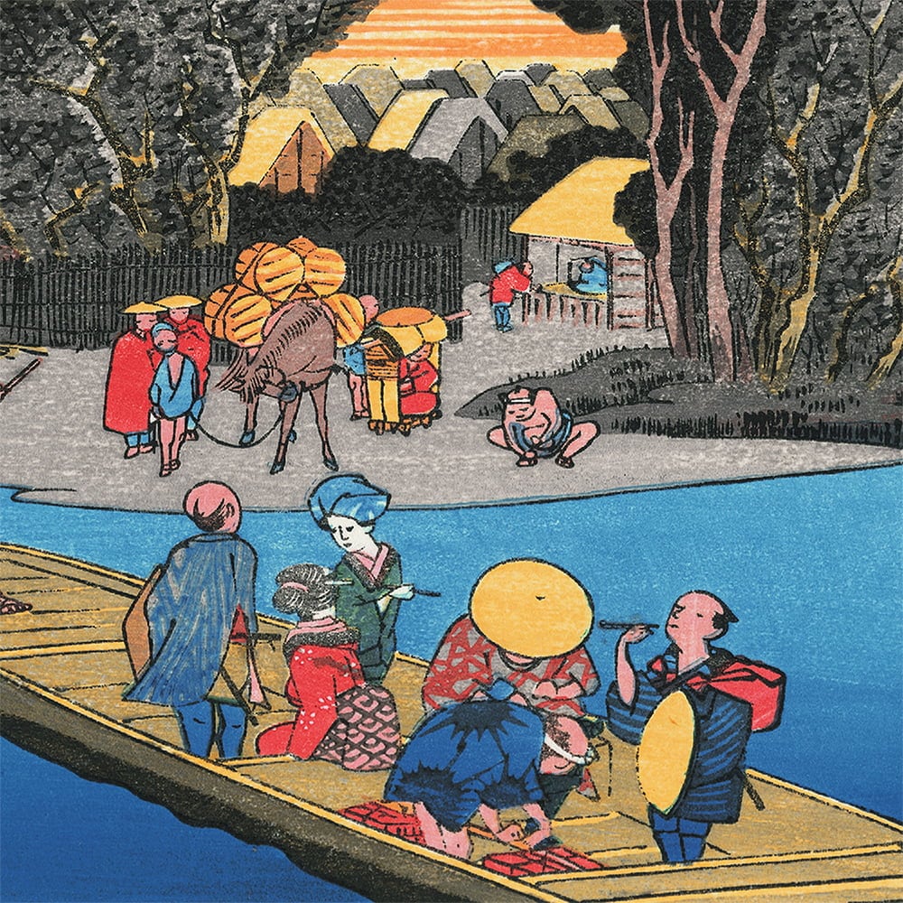 1◇歌川広重 広重画「東海道五十三次」 共同通信社発行 複製